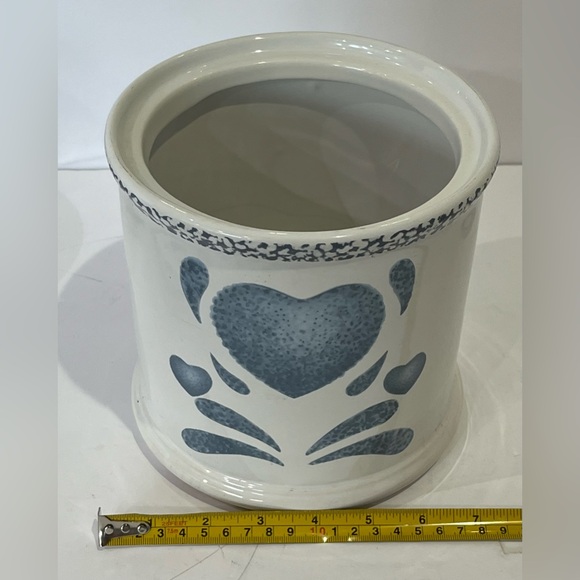 Jay Imports Blue Heart Corelle Coordinates Ceramic Canisters with Matching Plate - Picture 12 of 16